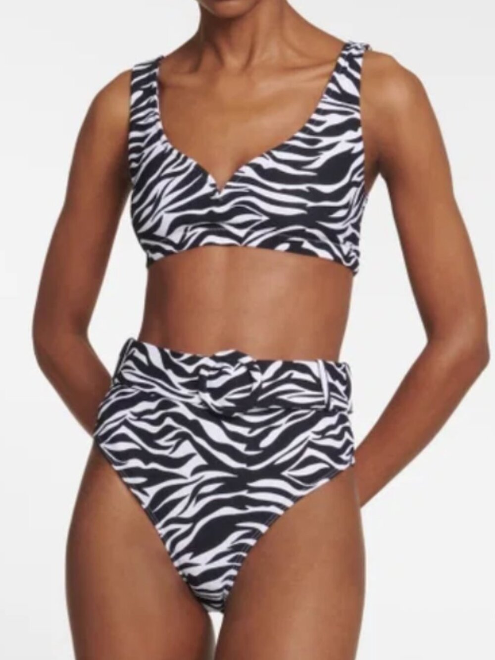 Alexandra Miro Luxury Bikini Zebra Pint - Bottom Large, Top Medium